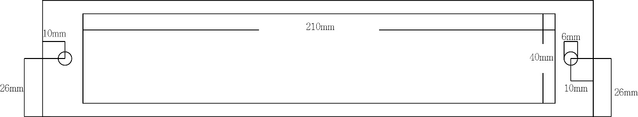SRE 301內嵌架尺寸圖 - 紅外線反射式感應器